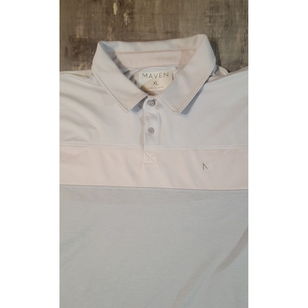 Maven Co-Op Mens XL Performance Short‎ Sleeve Polo Shirt Golf Casual Buckle EUC